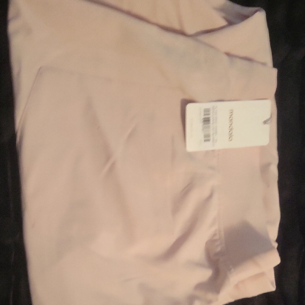 High-Waist Wide Leg Trousers in Soft Blush